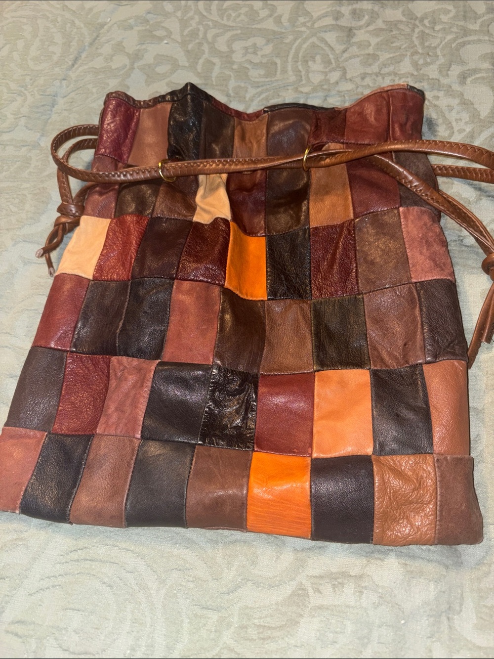 Genuine Leather patchwork purse made in Spain